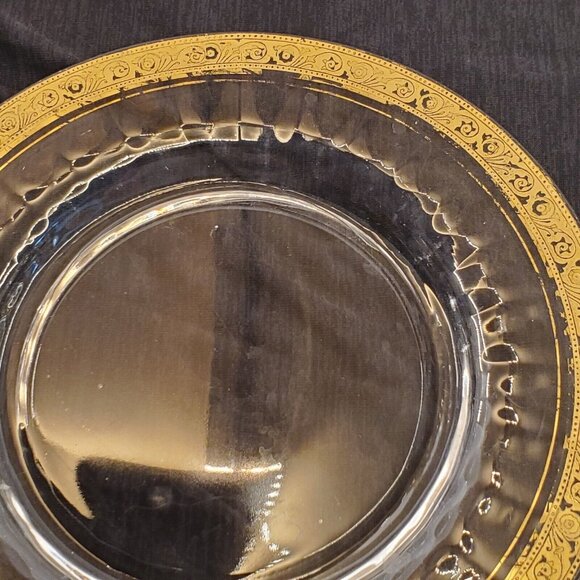 Set Of 2 Tiffin Franciscan Westchester Salad Luncheon Plates Gold Encrusted Vtg - Picture 5 of 13